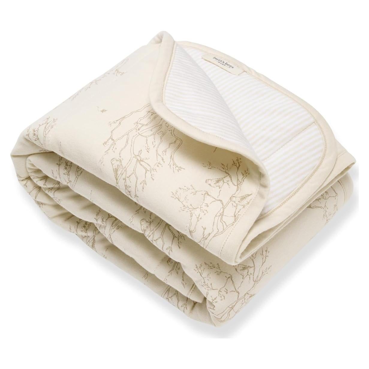 Manta Reversible Burt's Bees Baby Algodón Orgánico 76x102cm