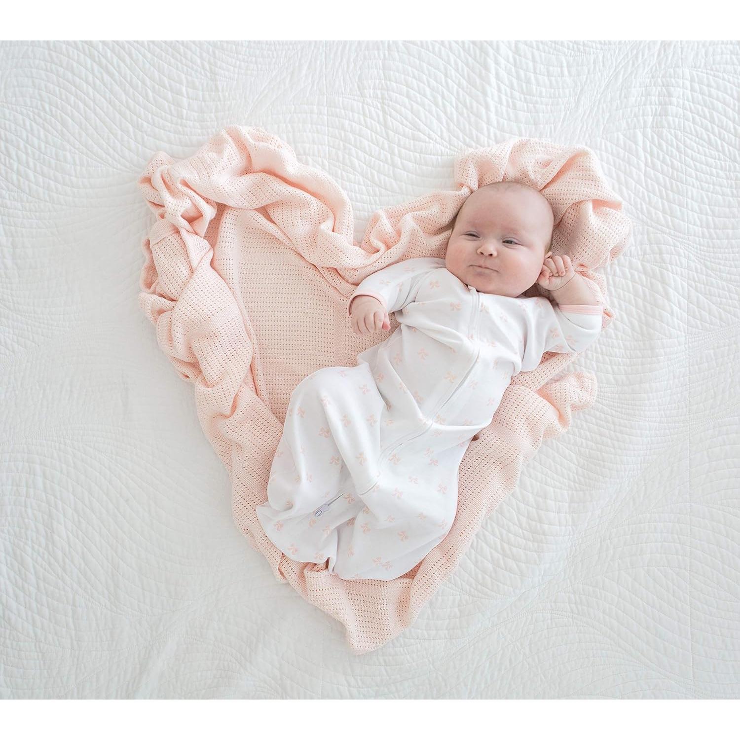 Manta Celular para Bebé Increíble Algodón Premium 112x112 cm Rosa