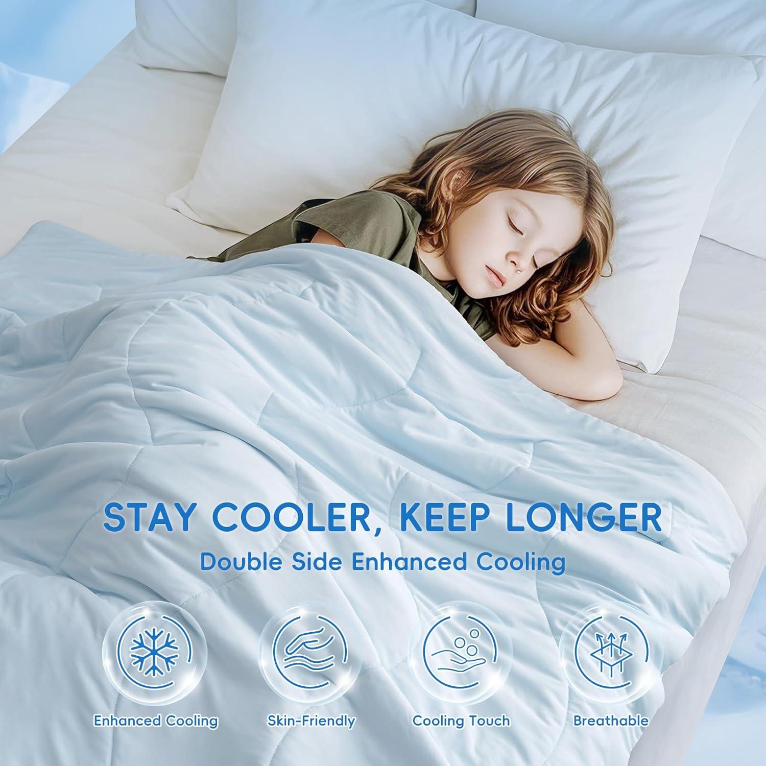 Manta Enfriadora para Bebés David's Kids 127x152cm Azul Hielo