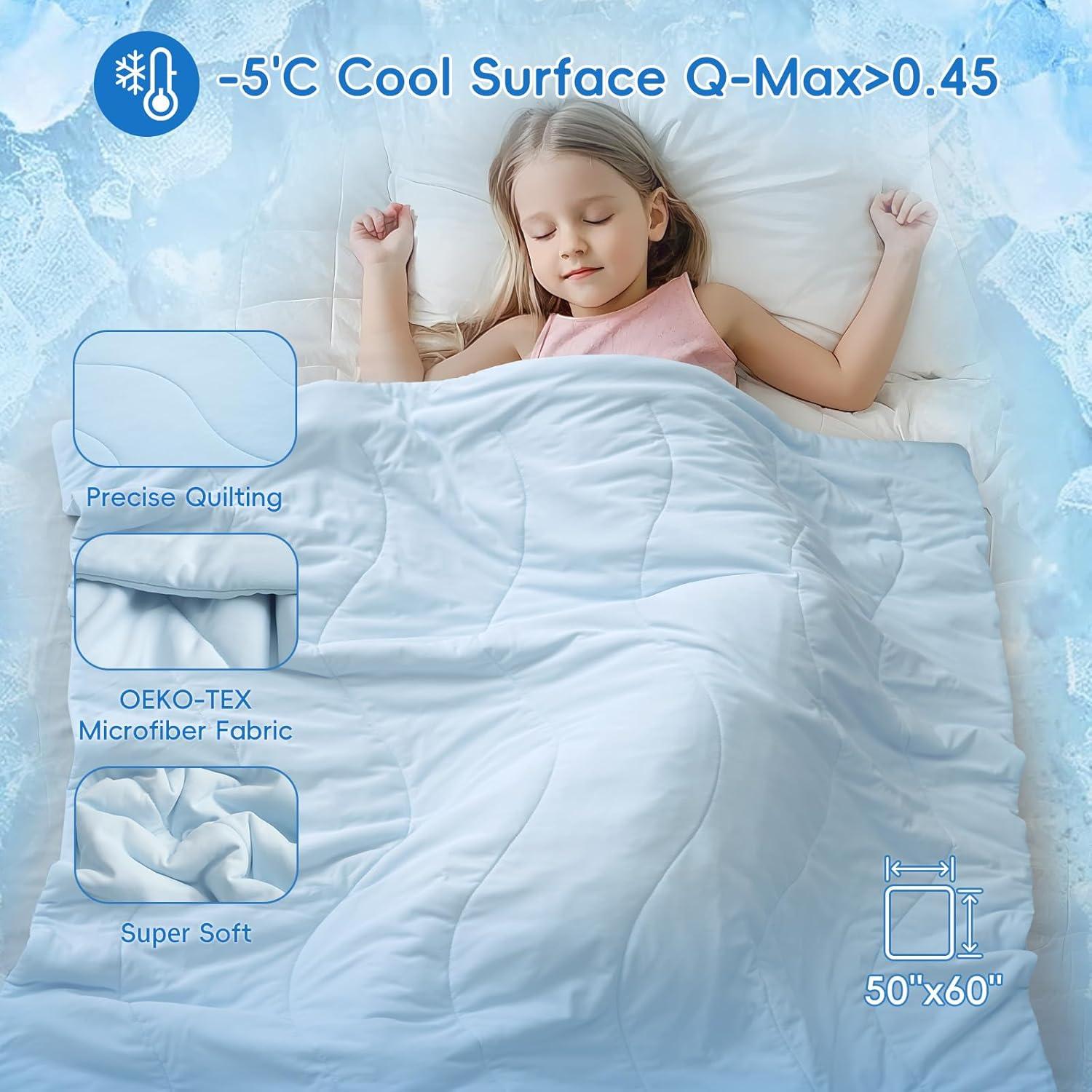 Manta Enfriadora para Bebés David's Kids 127x152cm Azul Hielo