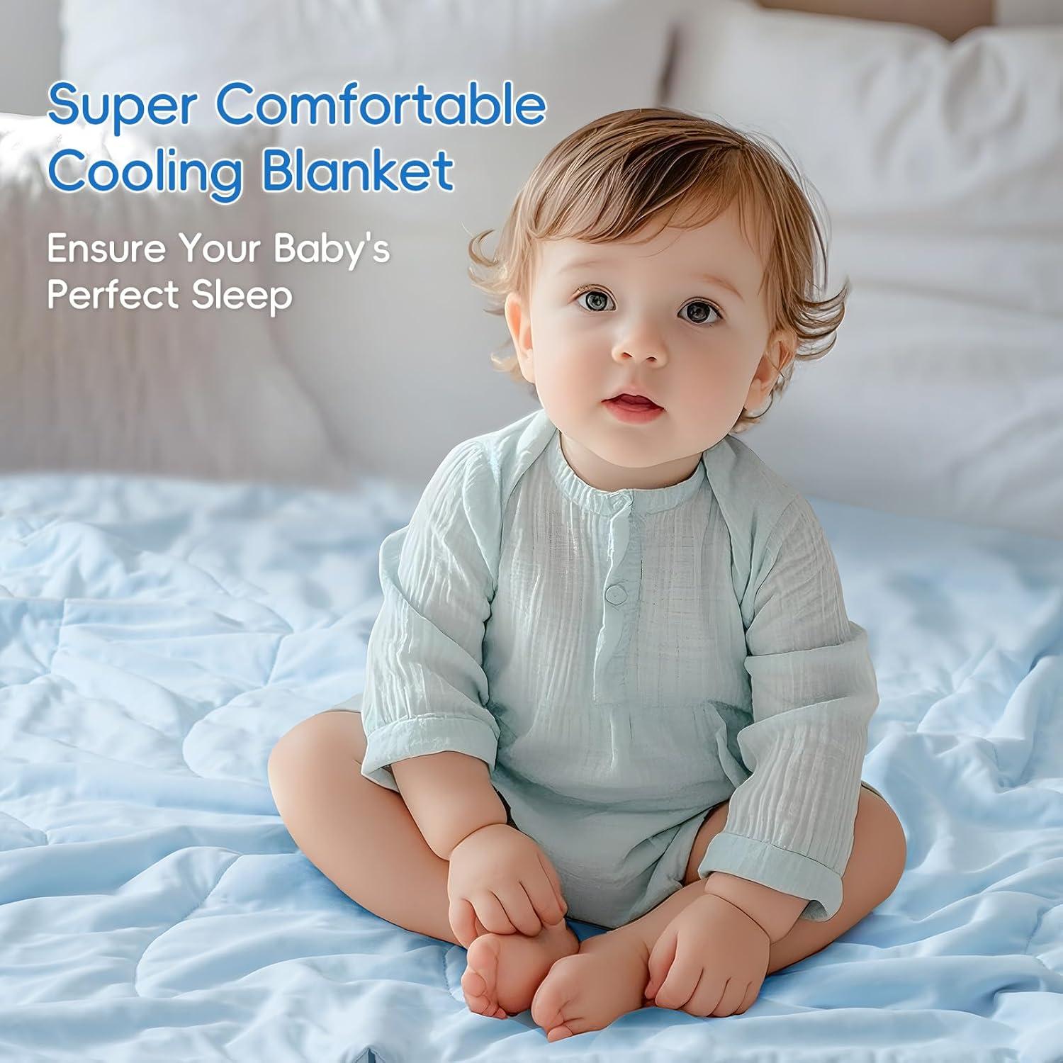 Manta Enfriadora para Bebés David's Kids 127x152cm Azul Hielo