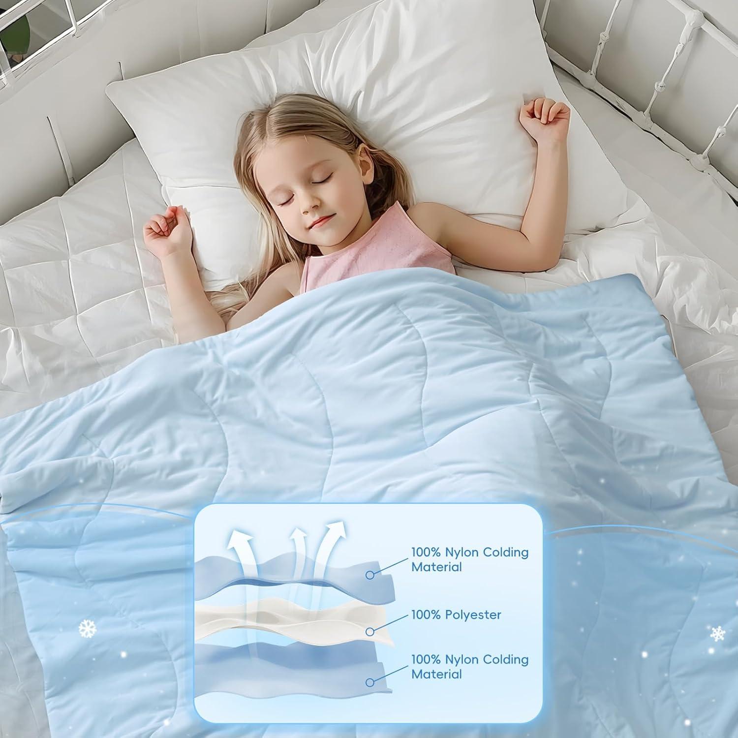 Manta Enfriadora para Bebés David's Kids 127x152cm Azul Hielo