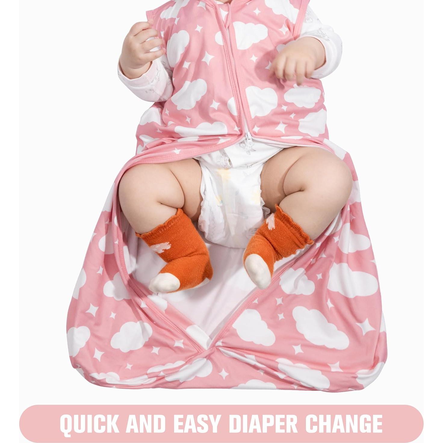 Saco de Sueño para Bebé 0-6 Meses LQ119 Algodón Rayón Nube