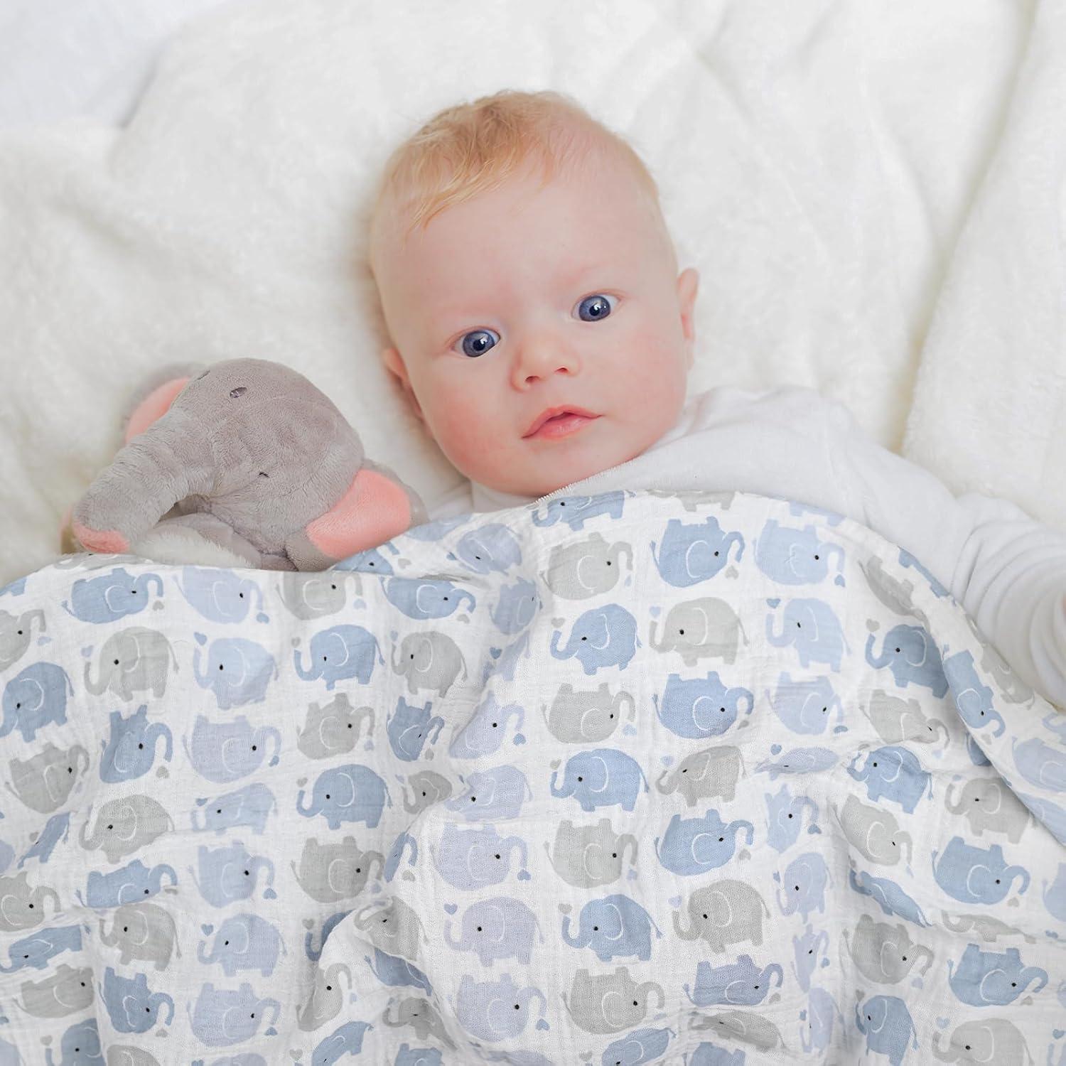 Mantas de Muselina GLLQUEN BABY, Paquete de 3, 96.5x101.6 cm