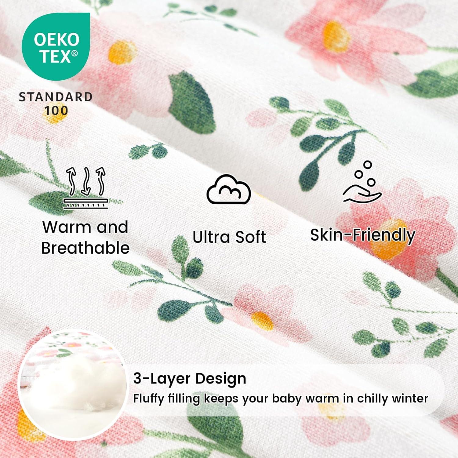 Saco de Dormir PHF para Bebés 100% Algodón Floral 18-24 Meses