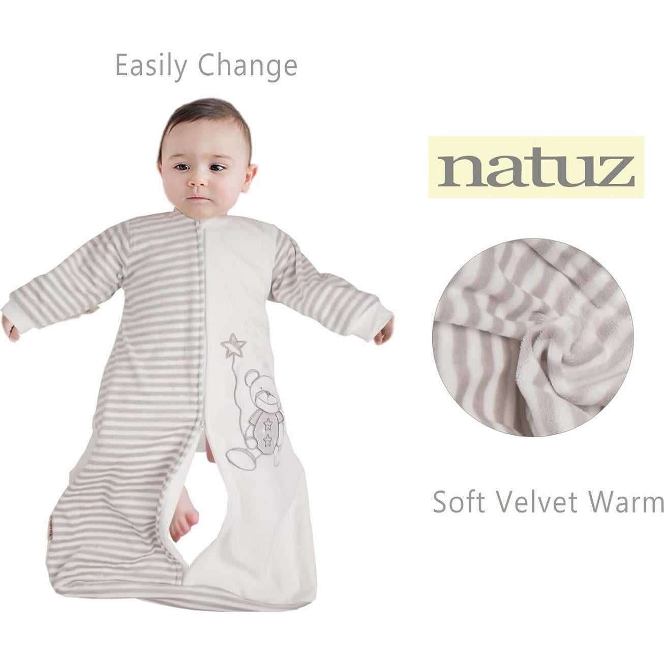 Saco de Dormir para Niños 2-4 Años Tog 2.0 Franela Gris