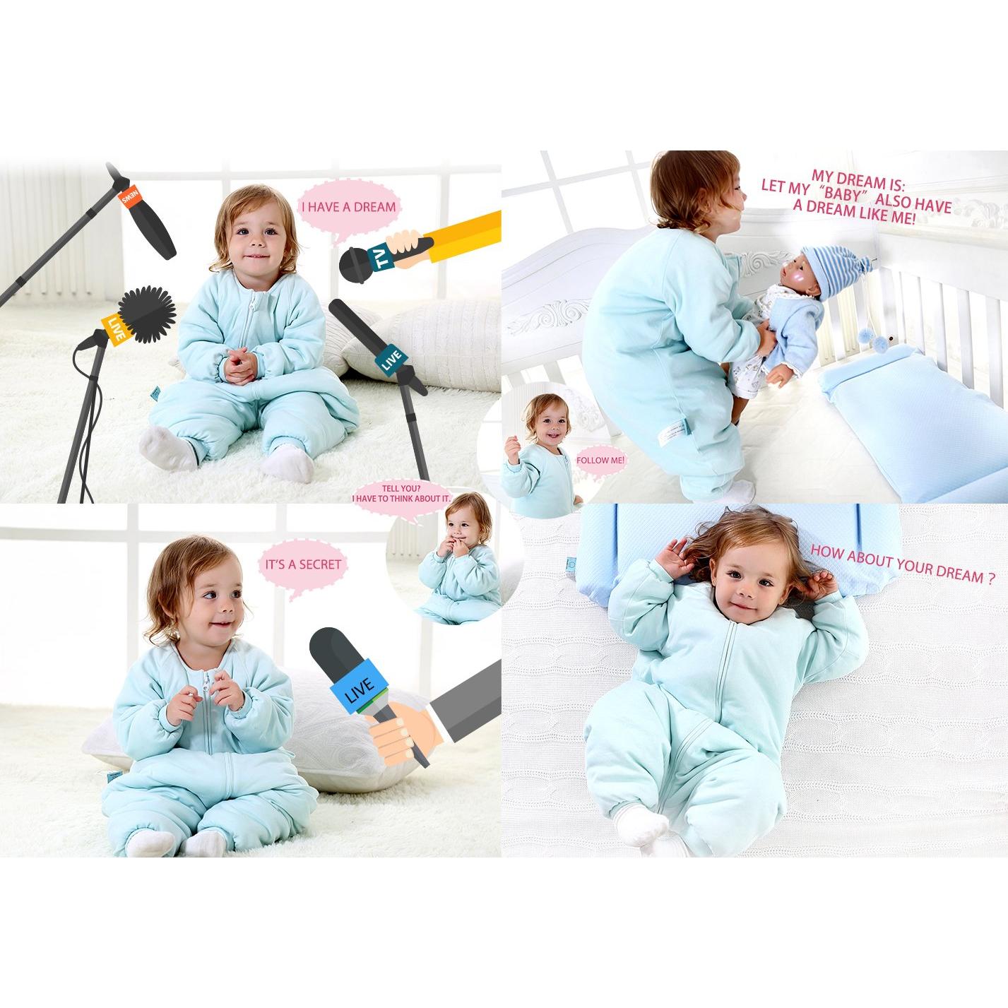 Saco de Sueño para Bebé RESTCLOUD 2.5 TOG Rosa 6-18 Meses