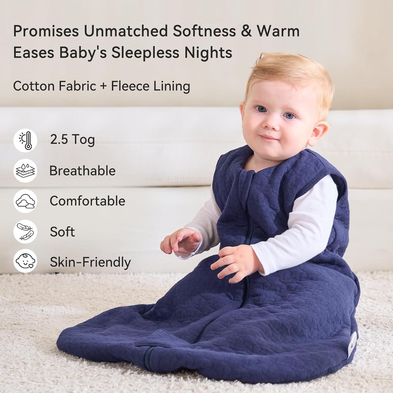Saco de Sueño para Bebés Unnivoll 0-6 Meses Algodón 100%