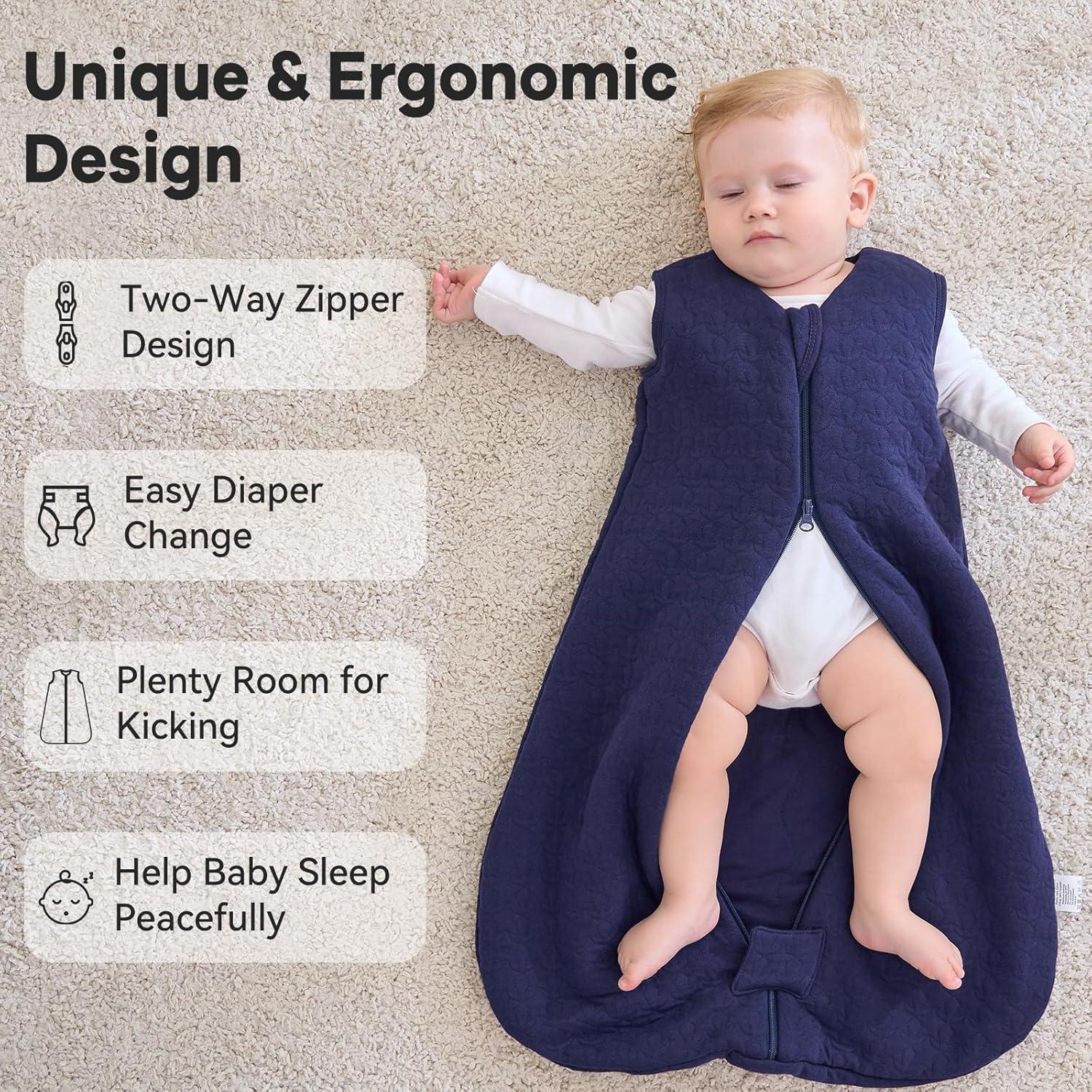 Saco de Sueño para Bebés Unnivoll 0-6 Meses Algodón 100%