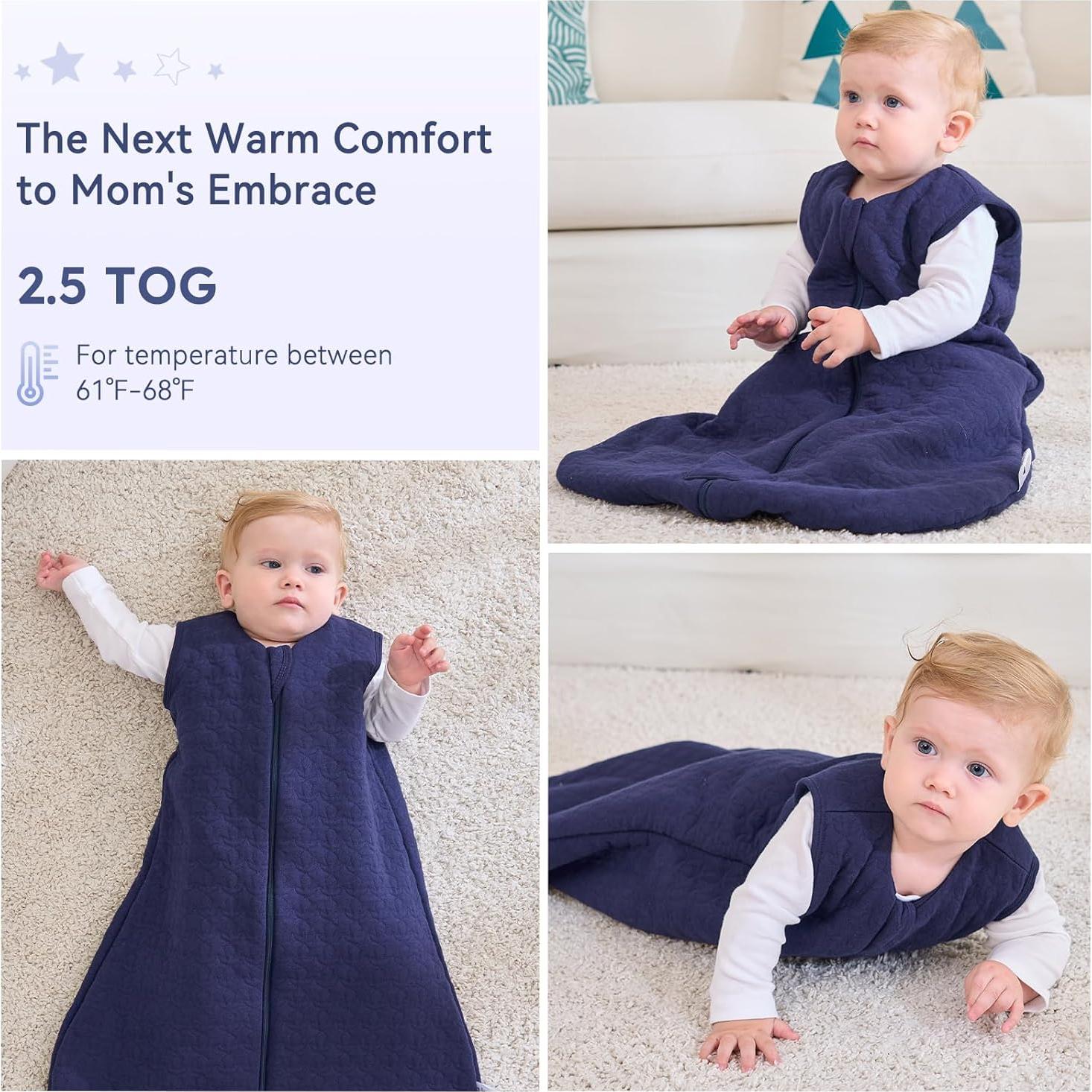 Saco de Sueño para Bebés Unnivoll 0-6 Meses Algodón 100%