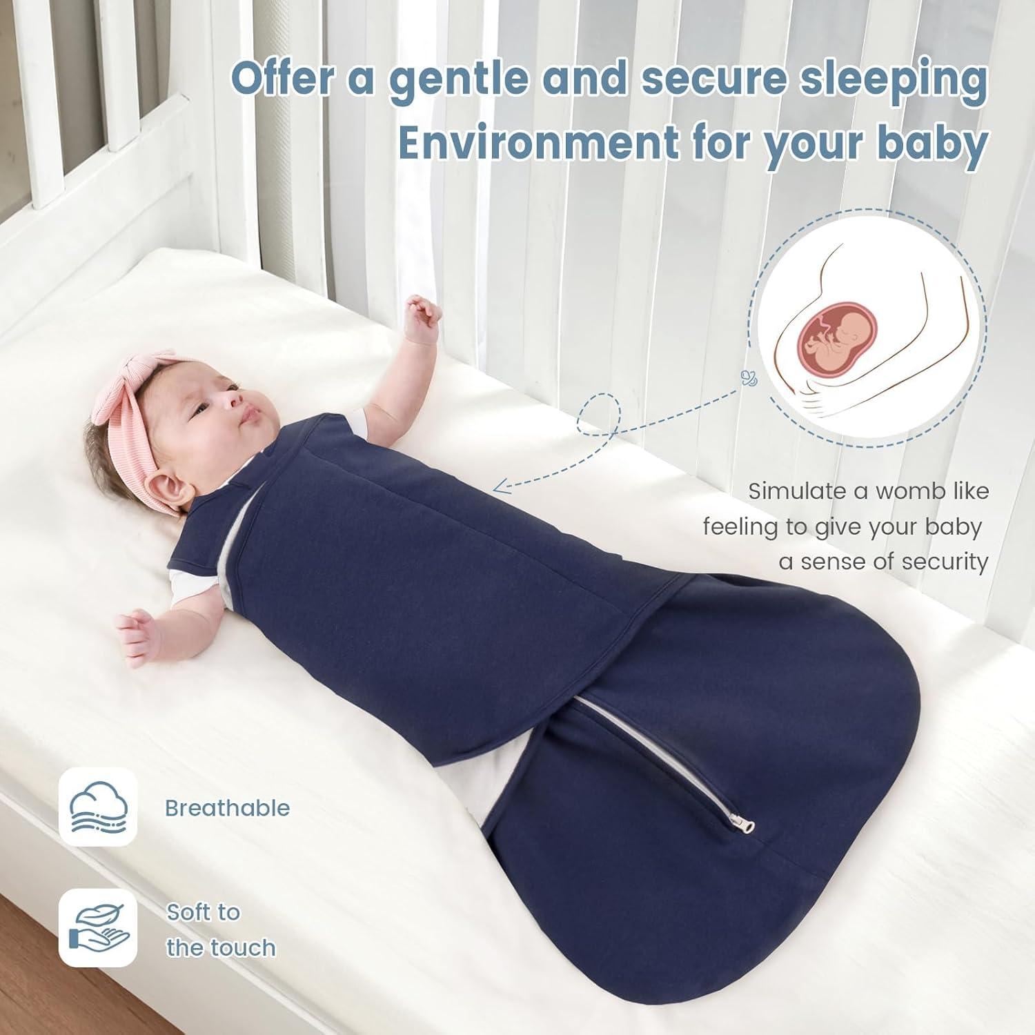 Saco de Sueño Swaddle ZIGJOY 1.0 Tog 100% Algodón 6-12 Meses