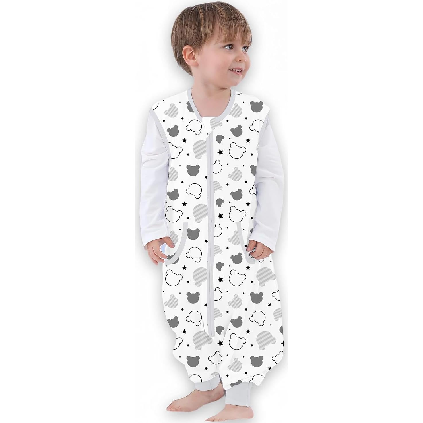 Saco de dormir para niños 2T-3T Oso con piernas 0.5 Tog