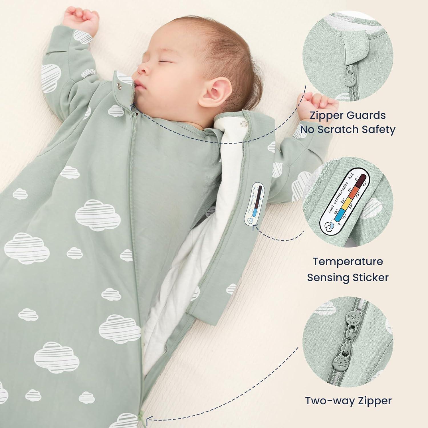 Saco de dormir unisex Kaiya Baby 1.0 Tog 0-6 meses Algodón Orgánico