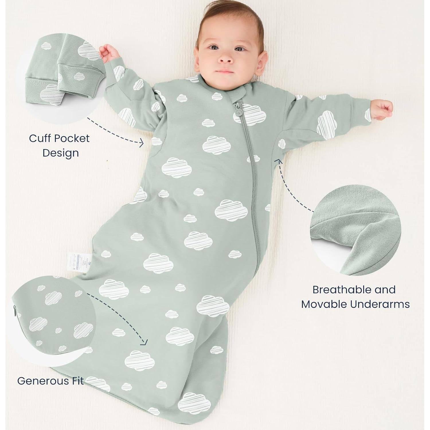 Saco de dormir unisex Kaiya Baby 1.0 Tog 0-6 meses Algodón Orgánico