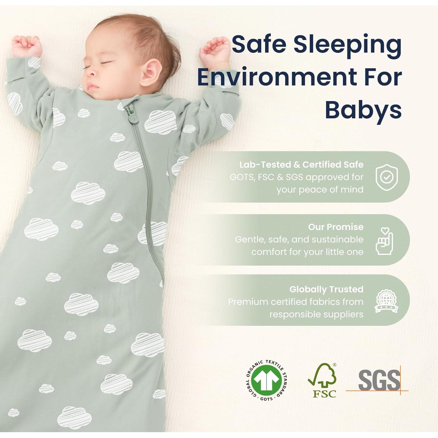 Saco de dormir unisex Kaiya Baby 1.0 Tog 0-6 meses Algodón Orgánico