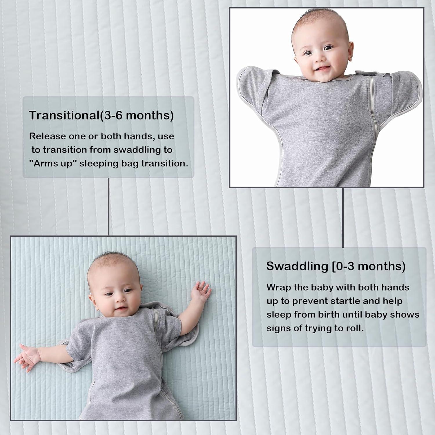 Saco de Sueño Envolvente AugTwig Gris Estrella 0-3 Meses