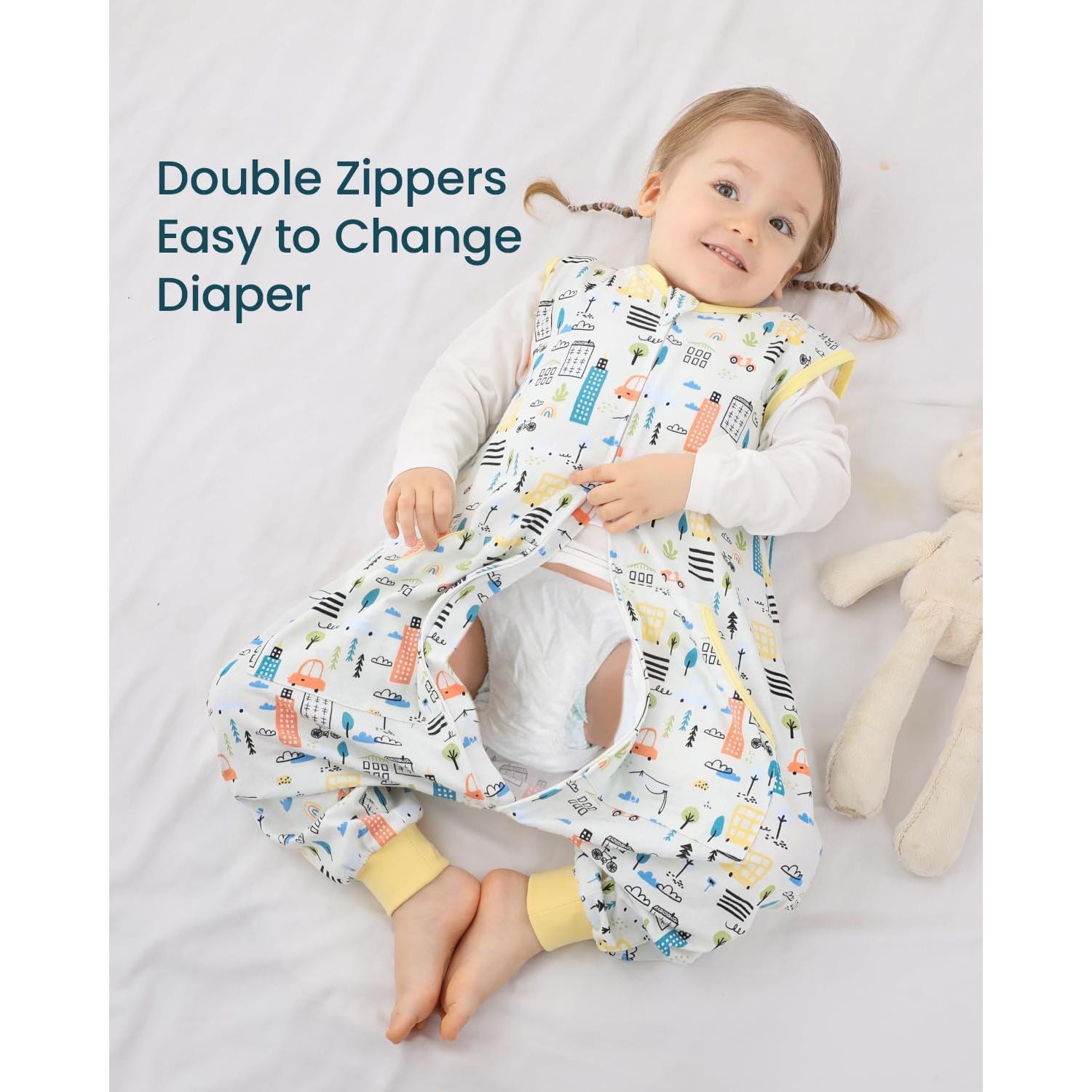 Saco de Sueño HOMEAL 2T-3T Algodón para Niños con Piernas