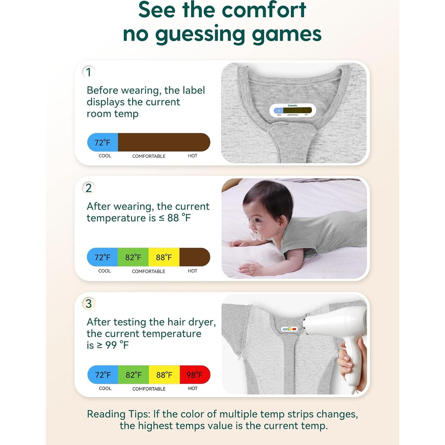 Saco de Dormir BABELIO para Bebés 0-3 Meses Gris Oscuro