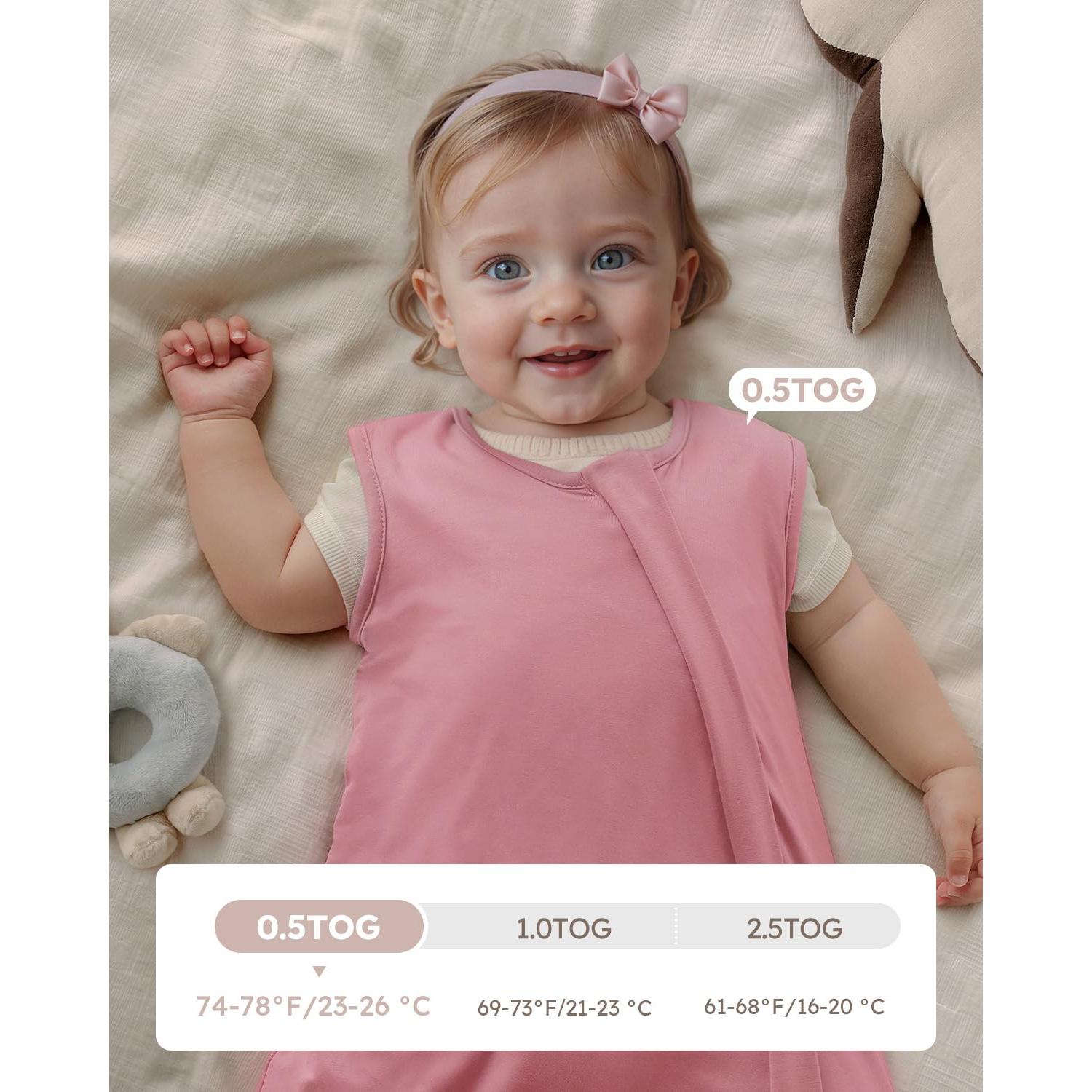 Saco de dormir para bebés Yoofoss 6-12 meses rayón bambú