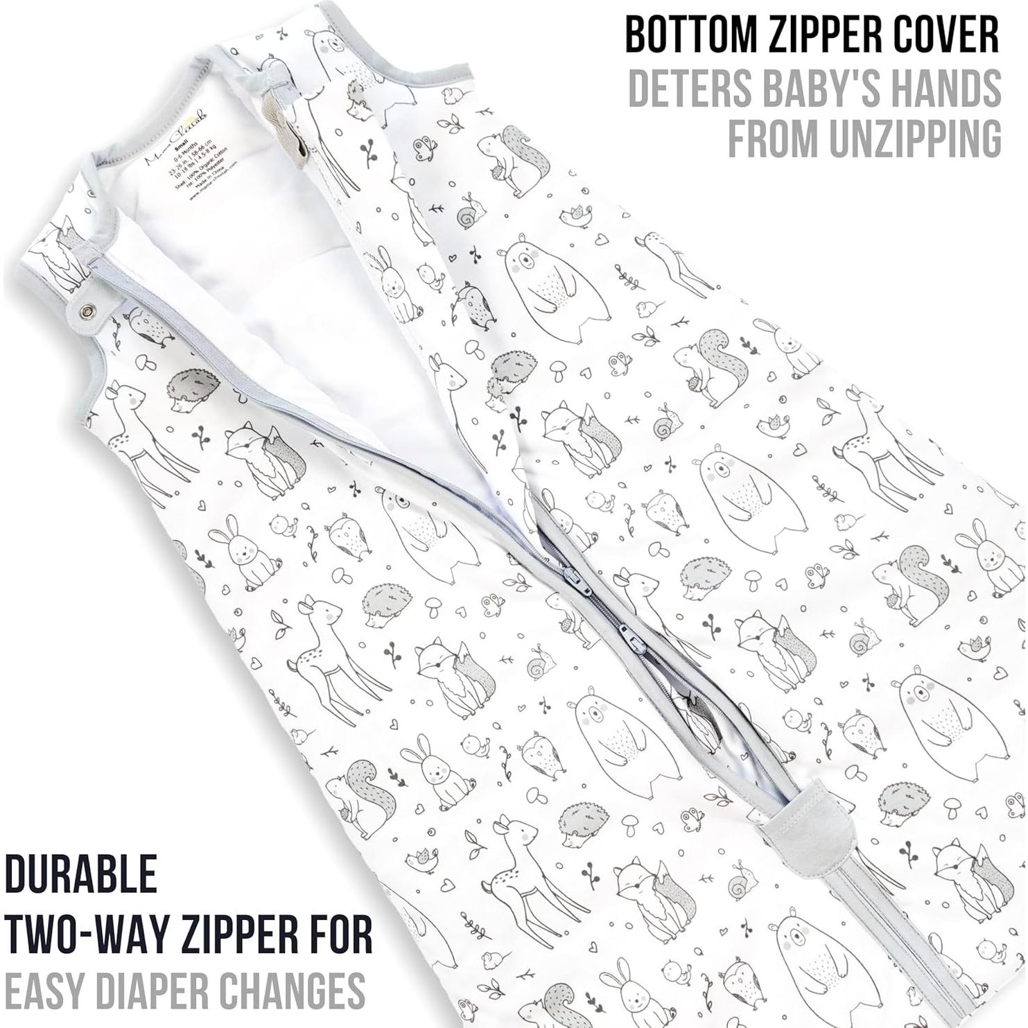 Saco de Sueño Bebé 1.0 TOG Algodón Orgánico Paquete de 2