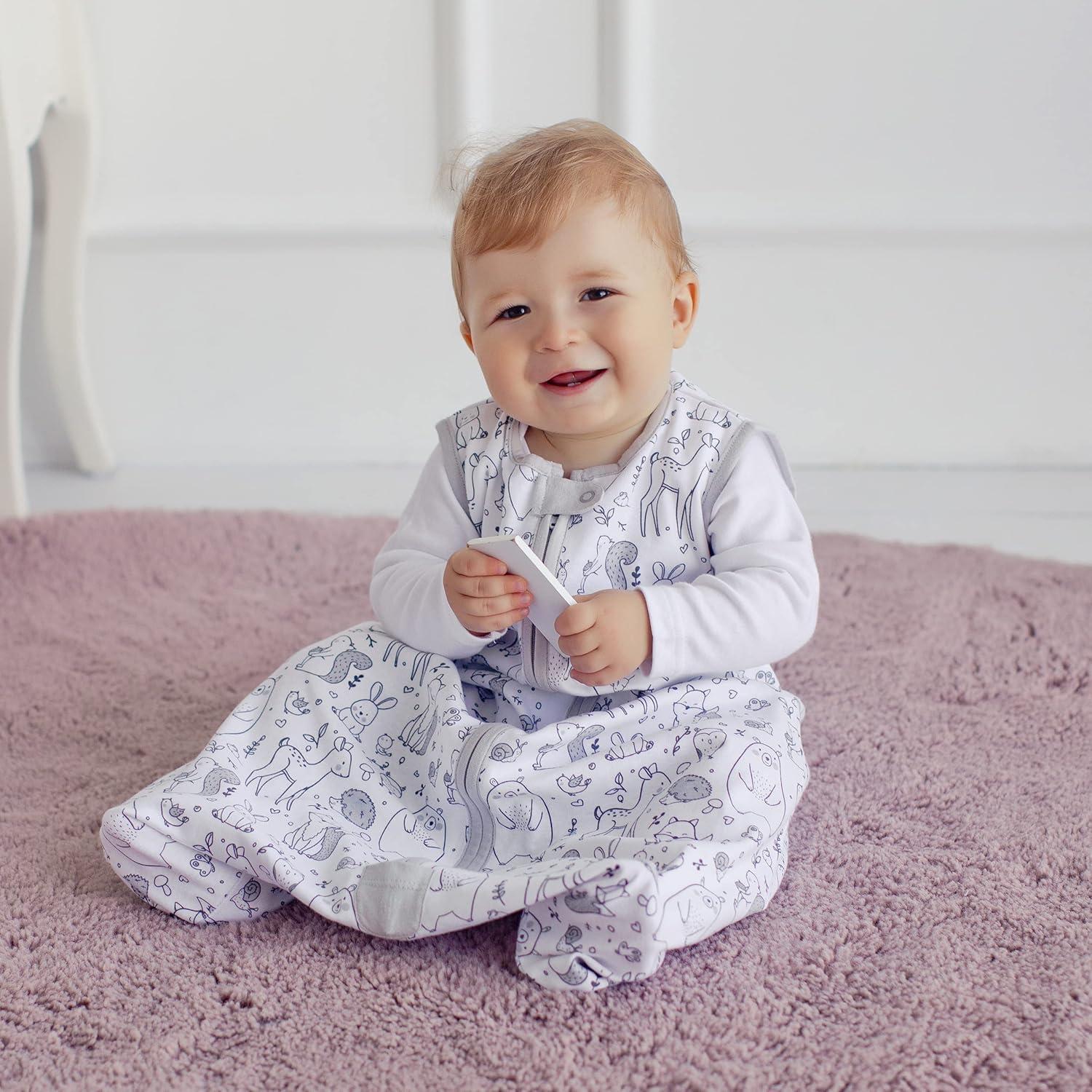 Saco de Sueño Bebé 1.0 TOG Algodón Orgánico Paquete de 2