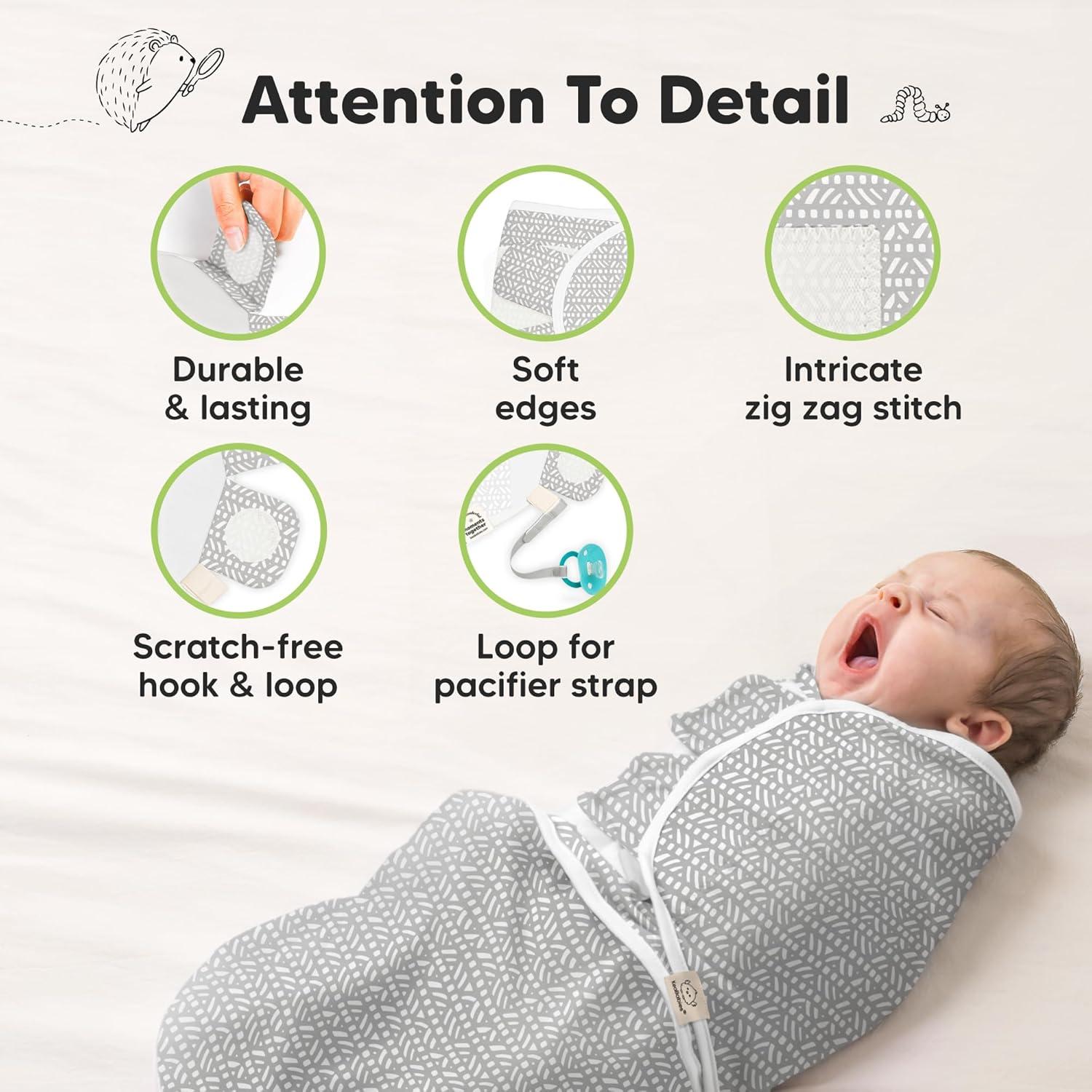 KeaBabies Manta Soothe Orgánica con Gorro para Bebés 0-6 Meses