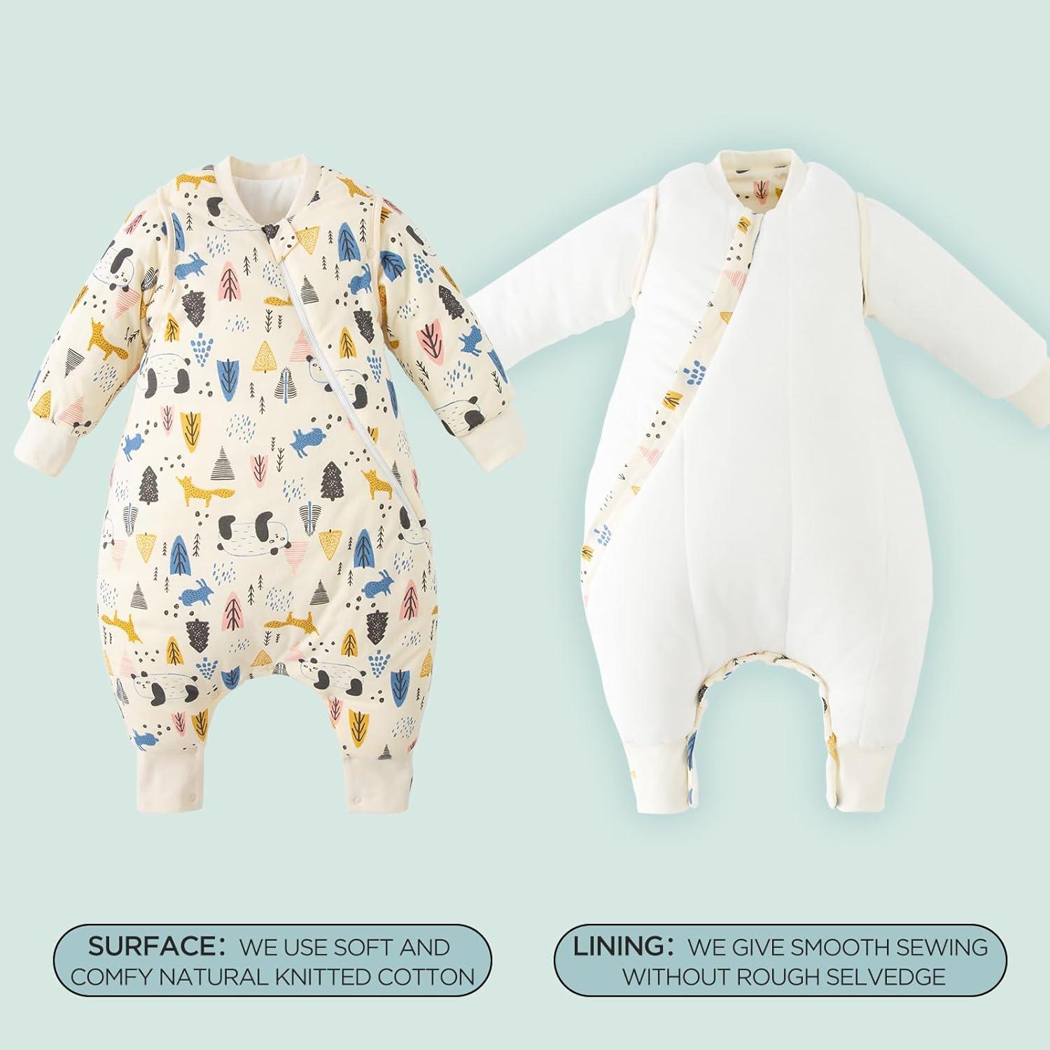 Saco de Dormir para Bebé Unisex Duomiaomiao 3.5 TOG Algodón