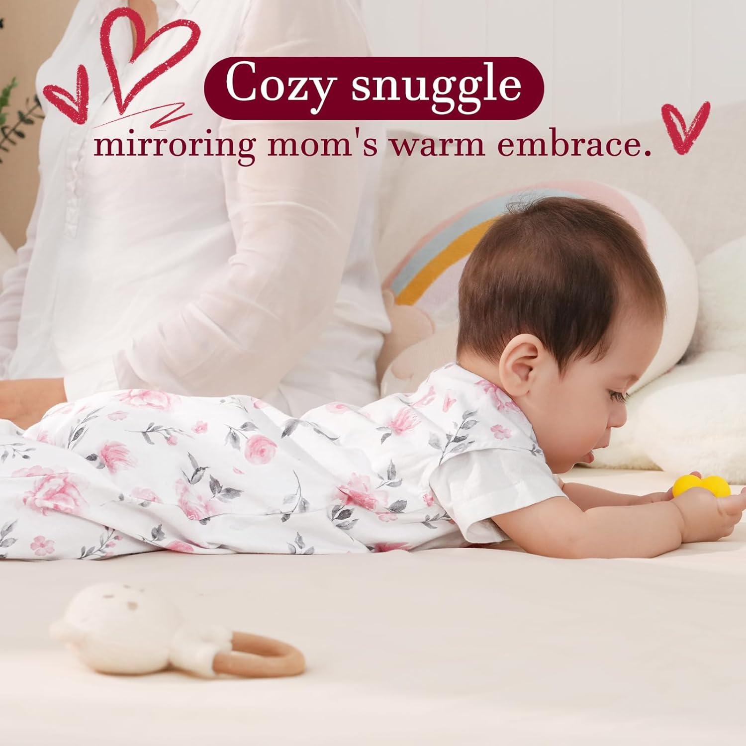 Saco de Dormir para Bebés David 100% Algodón Orgánico Floral Mediano