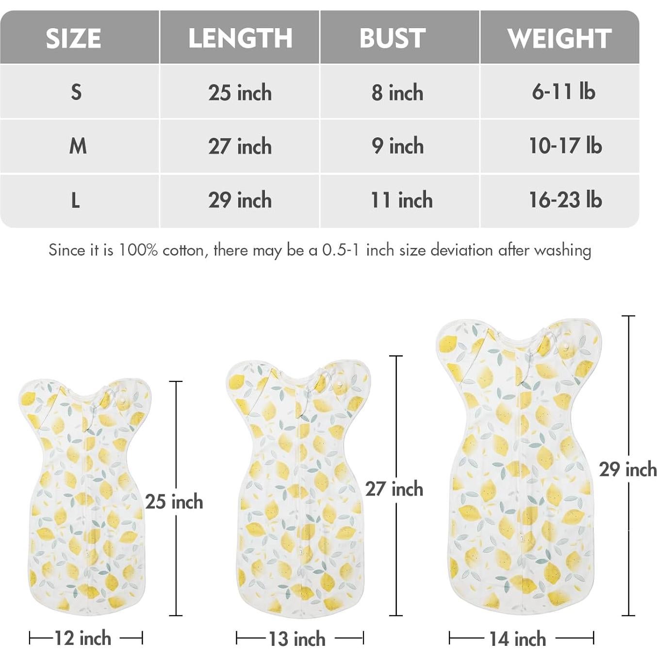 Saco de dormir para bebés ANYEDDE 3-6 meses Algodón Transición