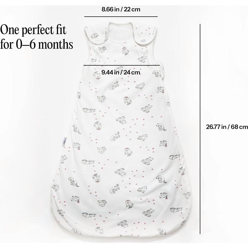 Saco de Sueño Ouch Baby 0.5 TOG Algodón para Bebés 0-6 Meses
