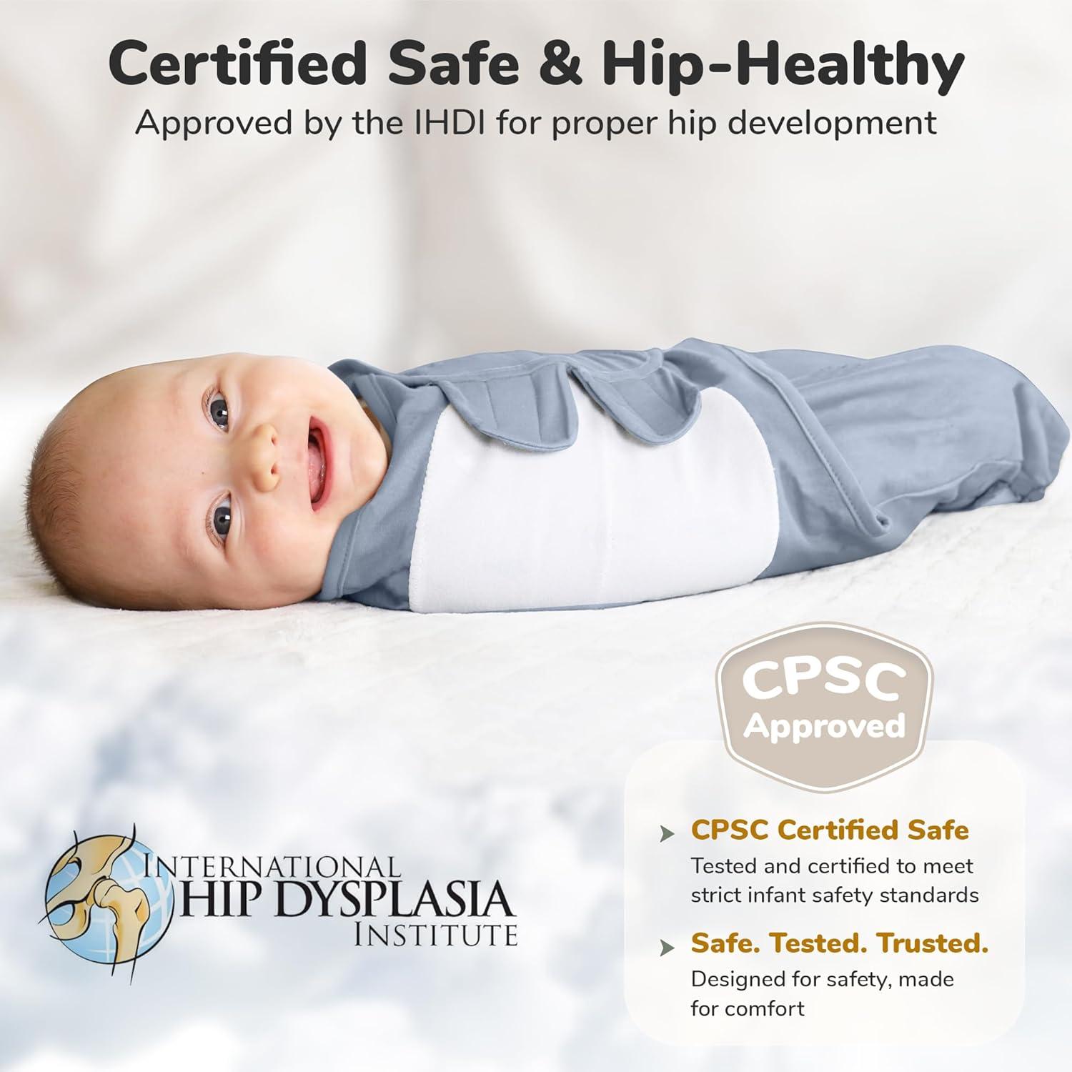 Saco de Envolver Mama Cheetah 4-Pack Algodón Orgánico 0-3 Meses