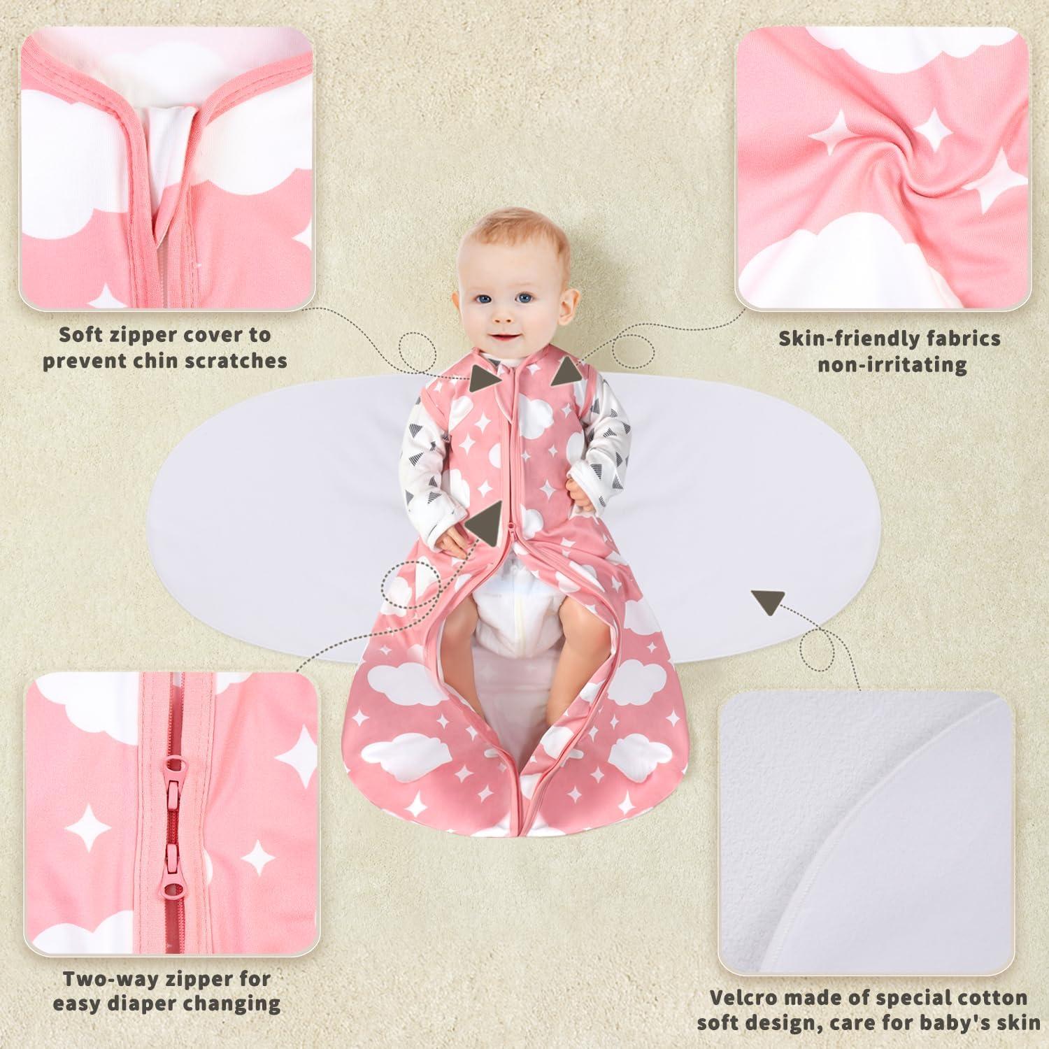 Saco de Sueño GUNTAIL para Bebés 3-6 Meses Algodón Nubes