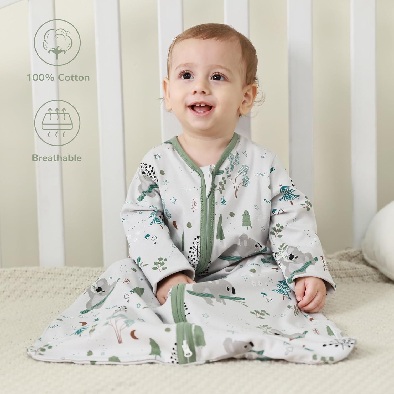 Saco de Sueño JELLYMONI Bebés 6-12 Meses 100% Algodón 0.5 Tog