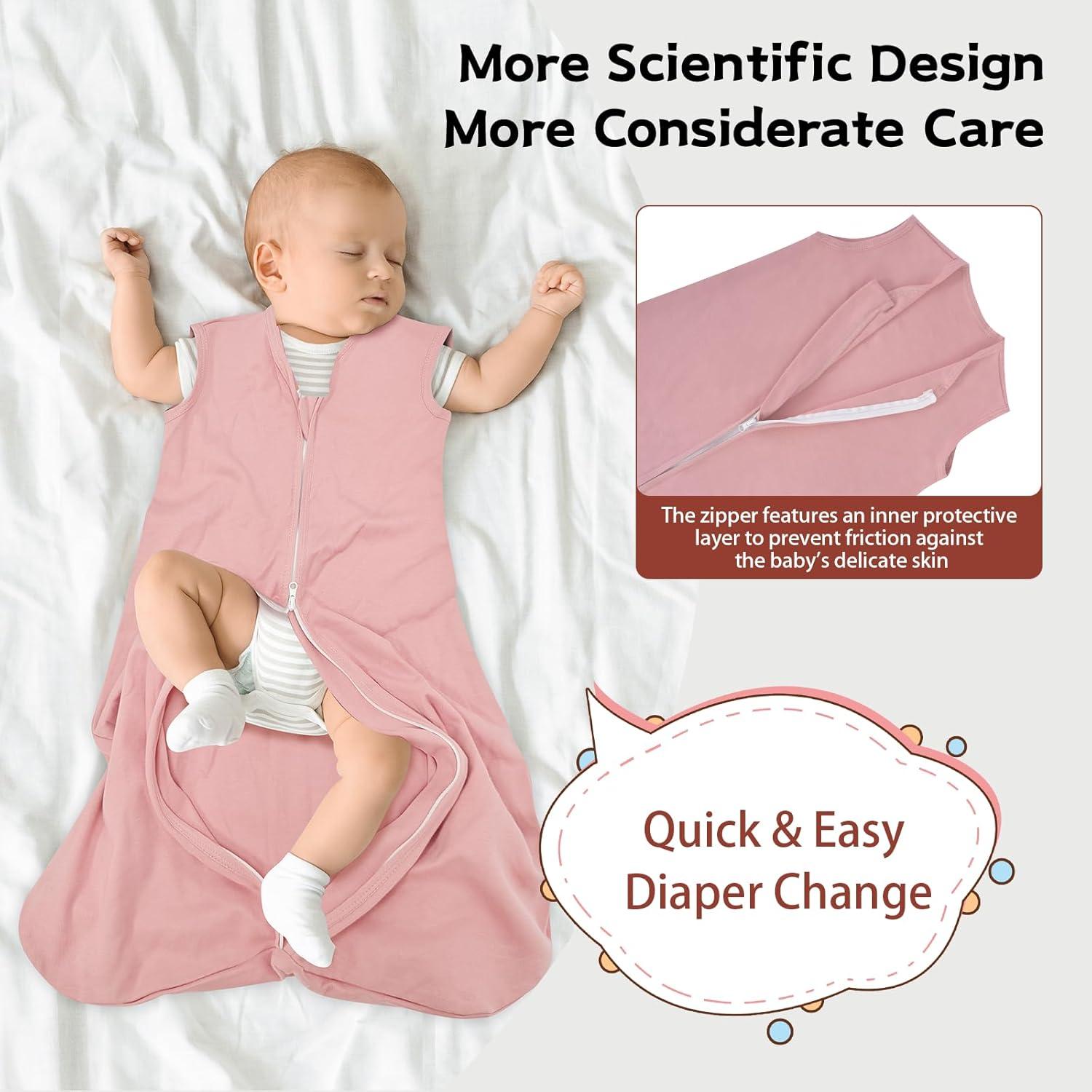 Saco de Sueño para Bebés 12-18 Meses Wrrernsin 100% Algodón