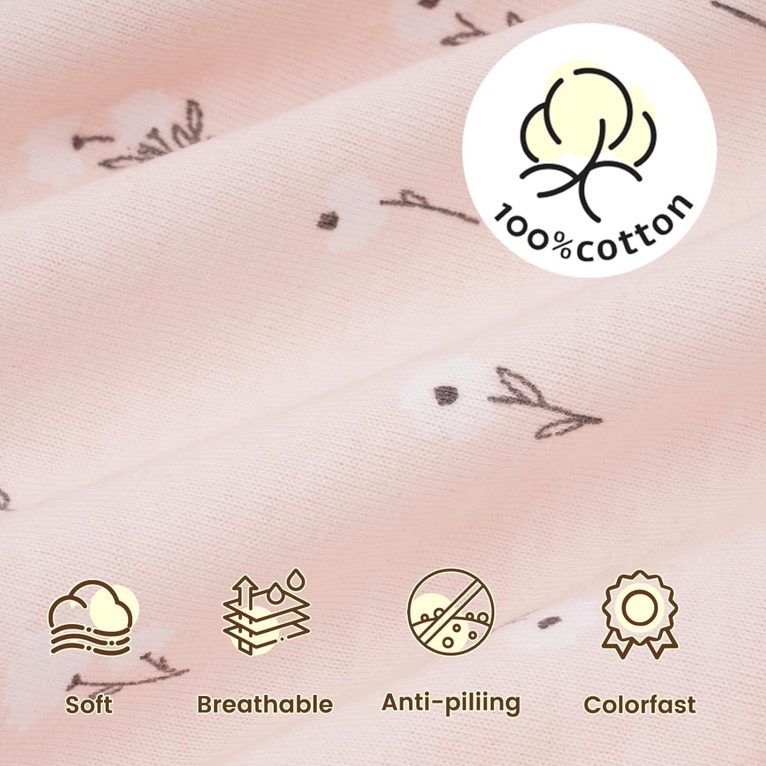 Saco de Sueño PHF Floral Rosa 100% Algodón Orgánico 18-24 Meses