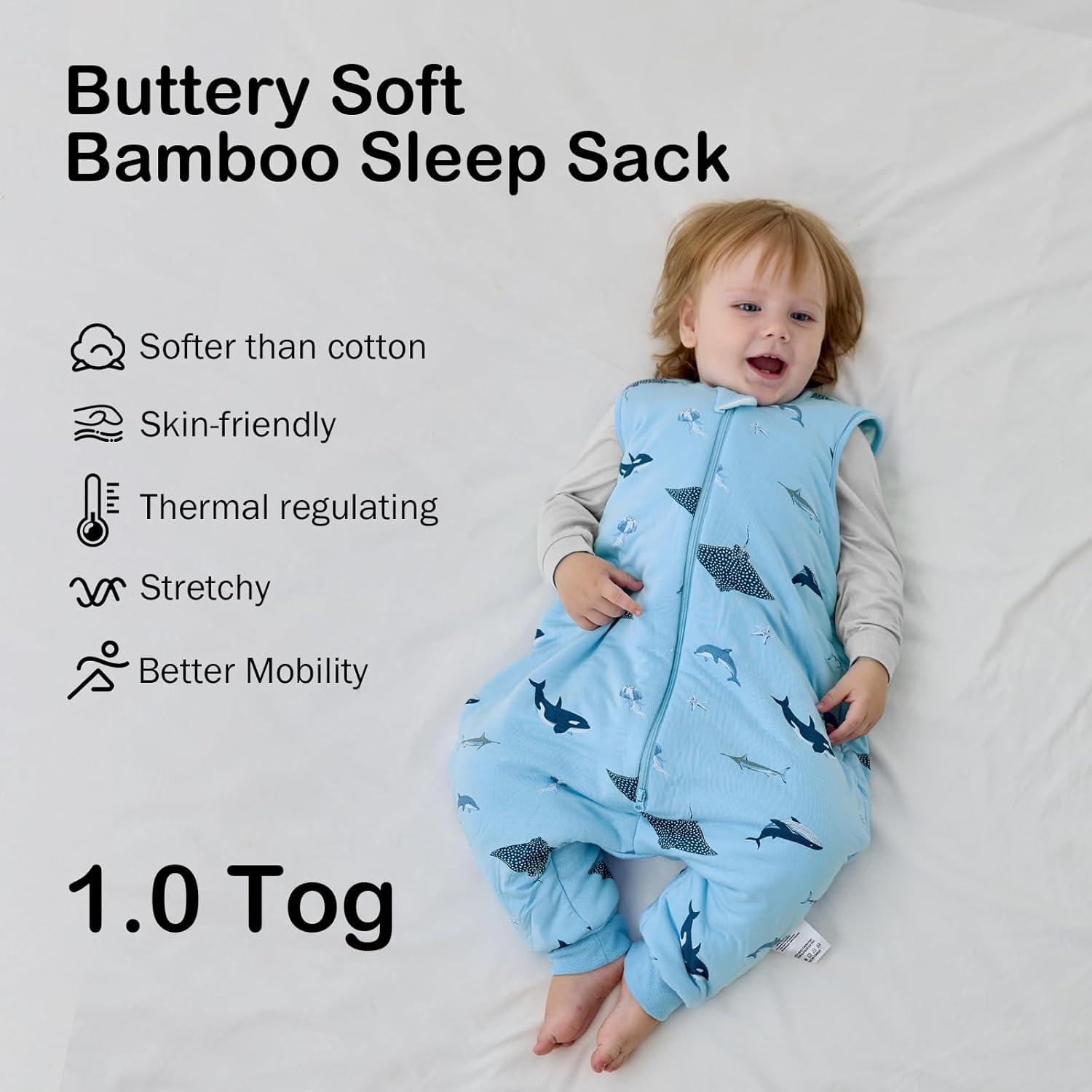 Saco de Dormir BubblePanda Rayón Bambú 1-2T Tiburón