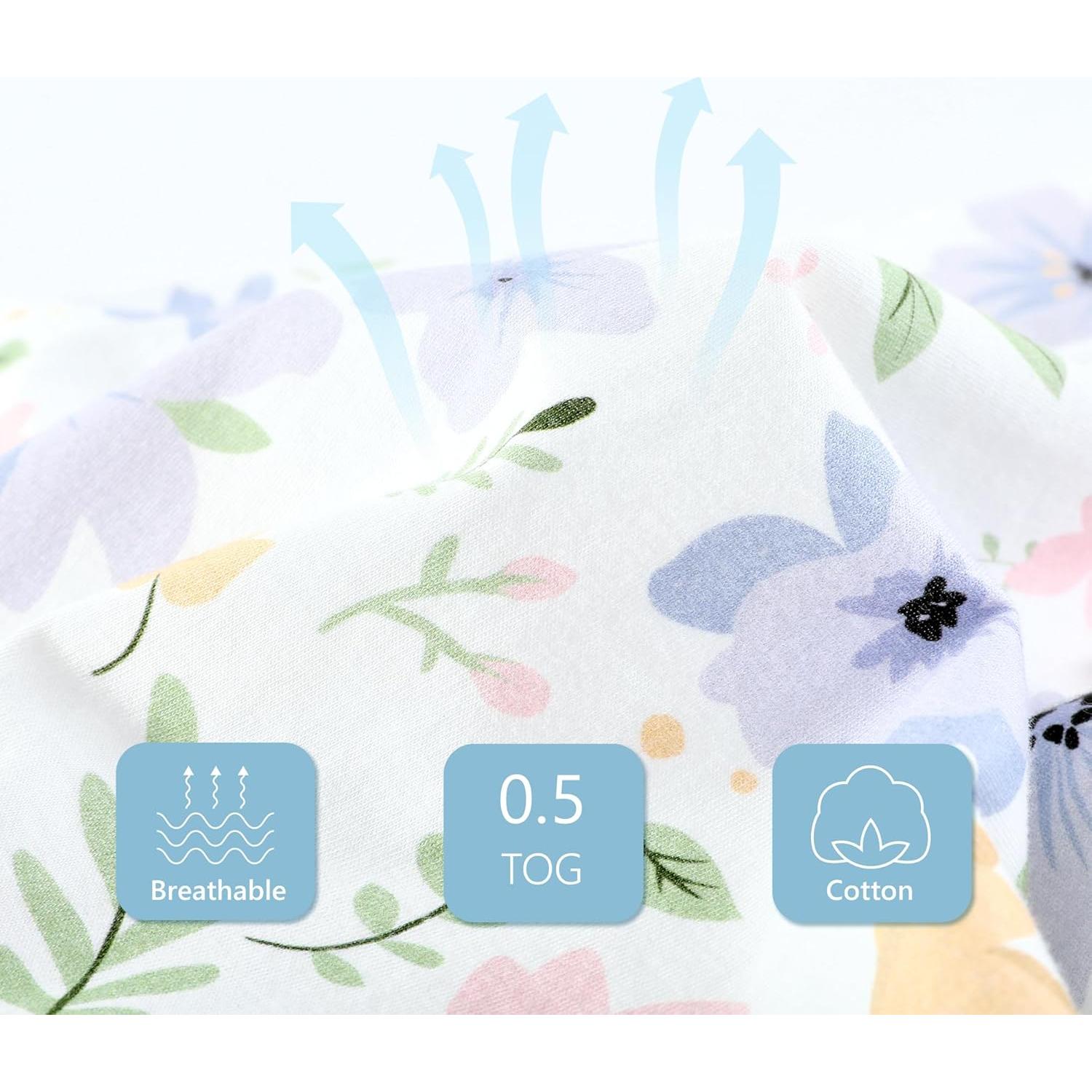 Saco de Sueño TILLYOU 6-12 Meses 0.5 TOG Algodón Ligero