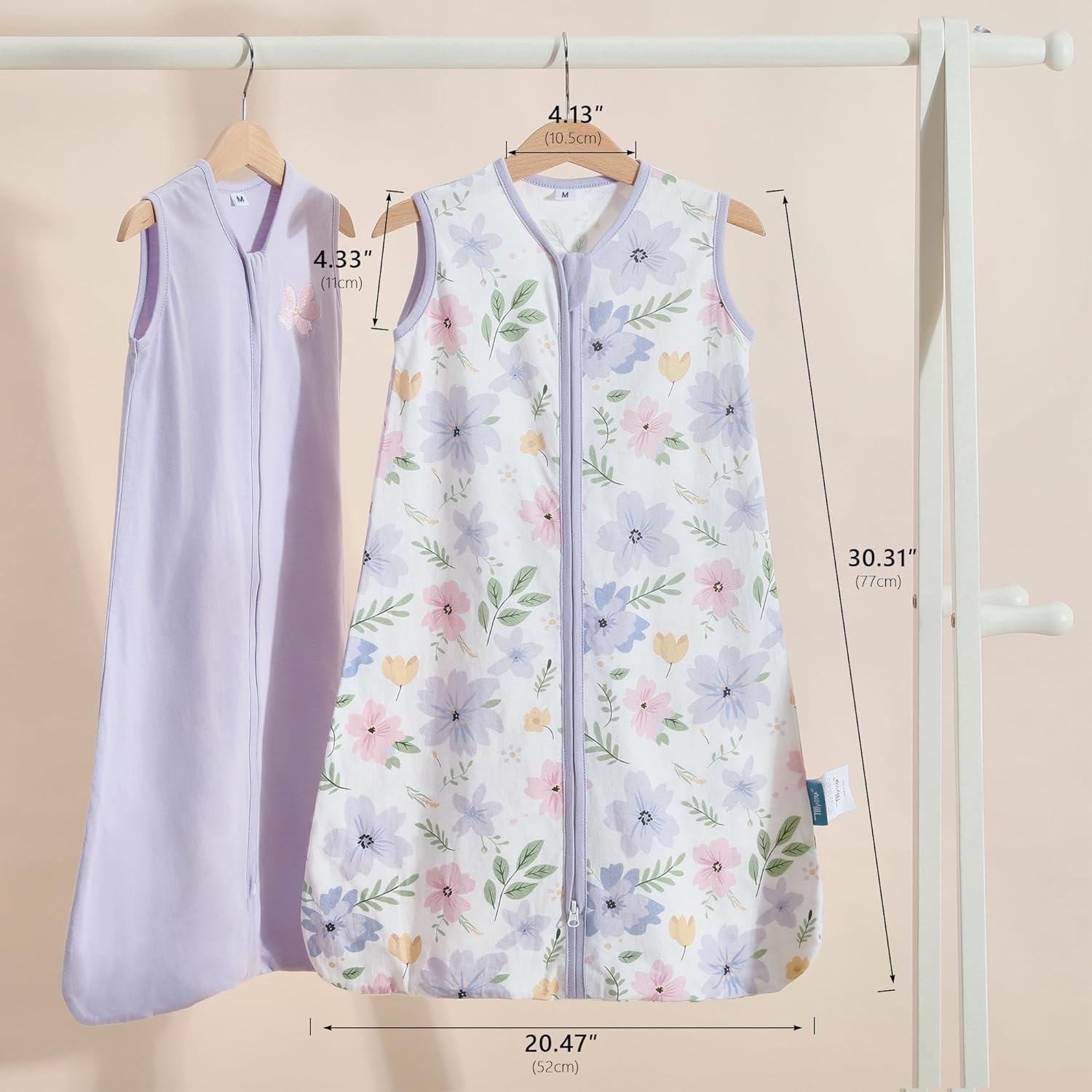 Saco de Sueño TILLYOU 6-12 Meses 0.5 TOG Algodón Ligero