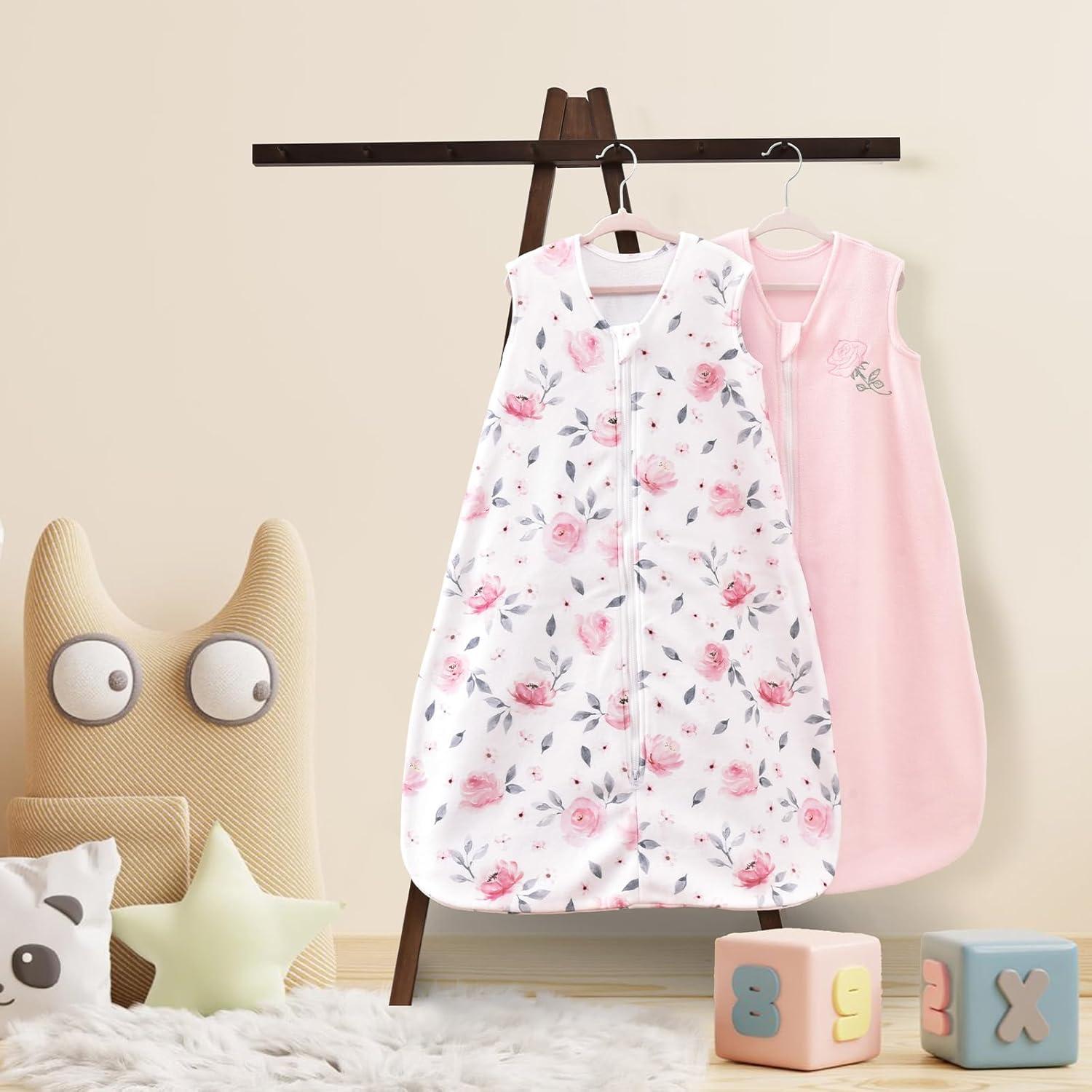 Saco de dormir PHF para bebés 6-12 meses, floral, 2 piezas