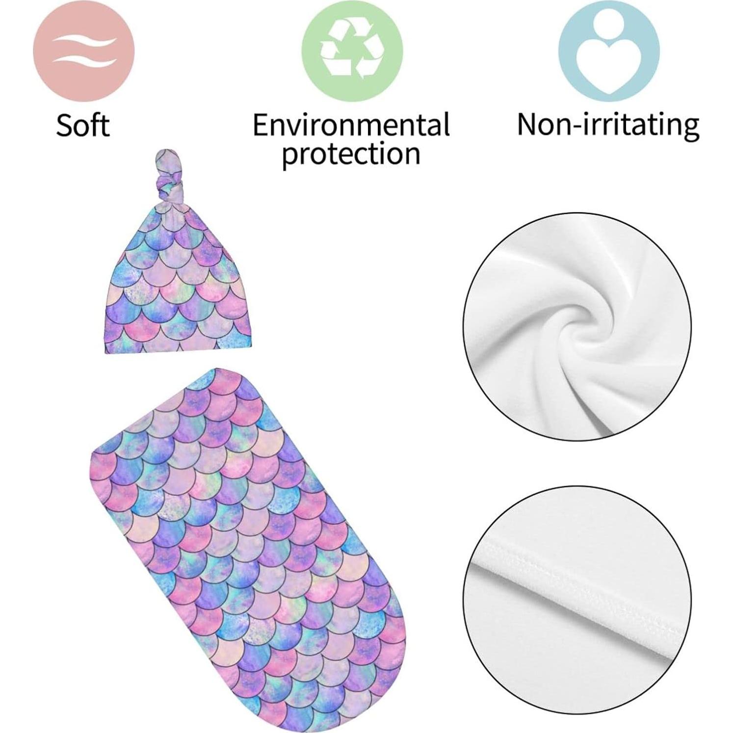 Manta de Envolver para Bebé Jarverce Sirena Suave Unisex