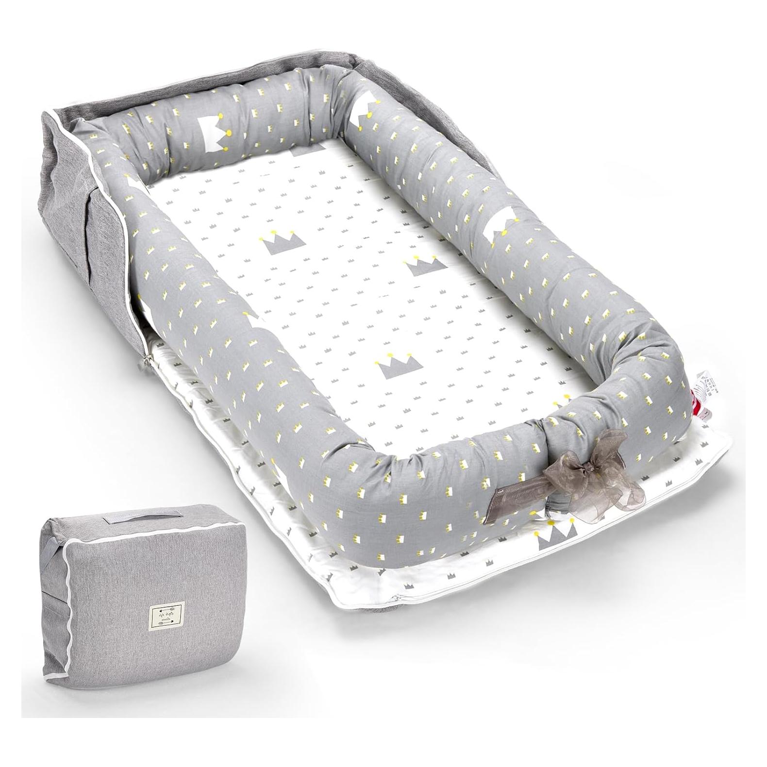 Recliner Infantil Ajustable Ceniza de Corona para Bebés 0-12 Meses
