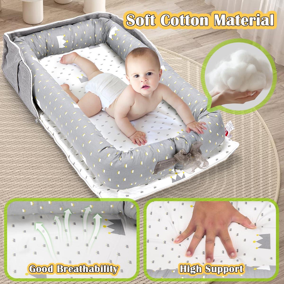 Recliner Infantil Ajustable Ceniza de Corona para Bebés 0-12 Meses