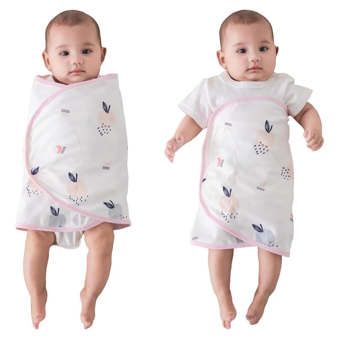 Paquete de 2 mantas envolventes Nenolix para bebés 0-6 meses