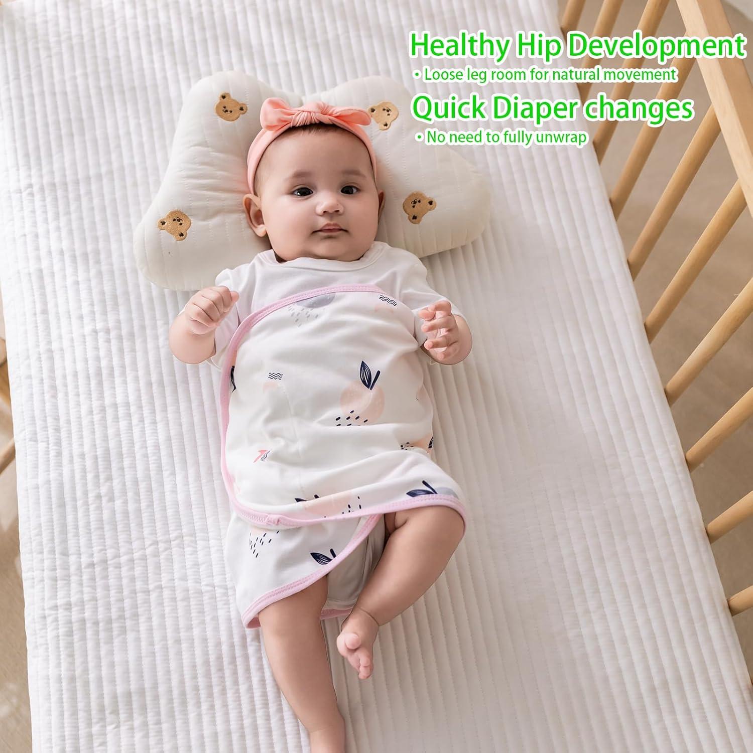 Paquete de 2 mantas envolventes Nenolix para bebés 0-6 meses