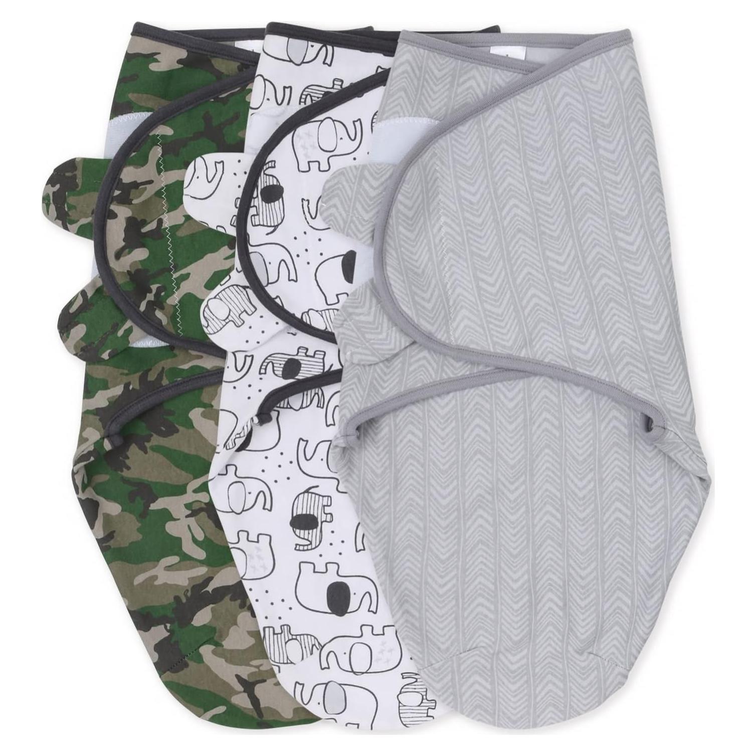 Conjunto de Arrullo The Peanutshell 3 Piezas Camuflaje Elefante