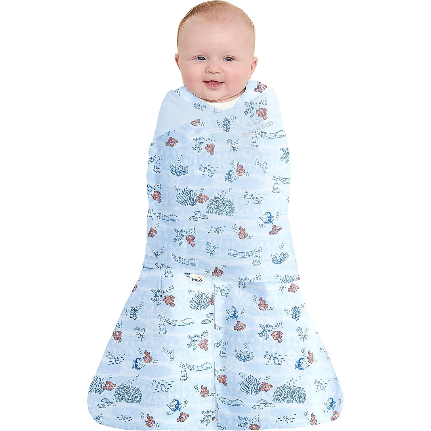 Saco de Dormir Swaddle HALO 100% Algodón Nemo Tie Dye 3-6 Meses