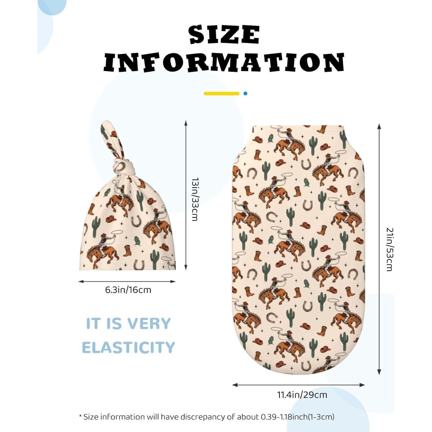 Manta de Envoltura Suave Figtihw para Recién Nacidos 29x53 cm