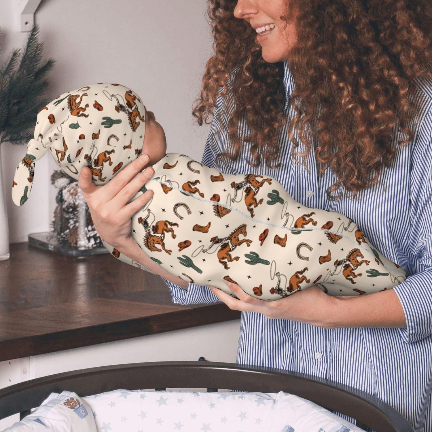 Manta de Envoltura Suave Figtihw para Recién Nacidos 29x53 cm