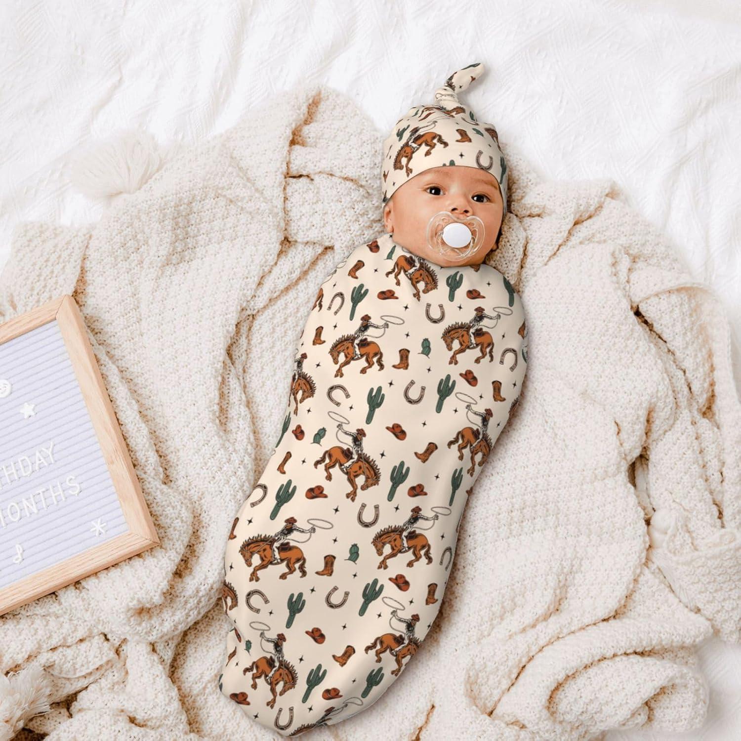 Manta de Envoltura Suave Figtihw para Recién Nacidos 29x53 cm