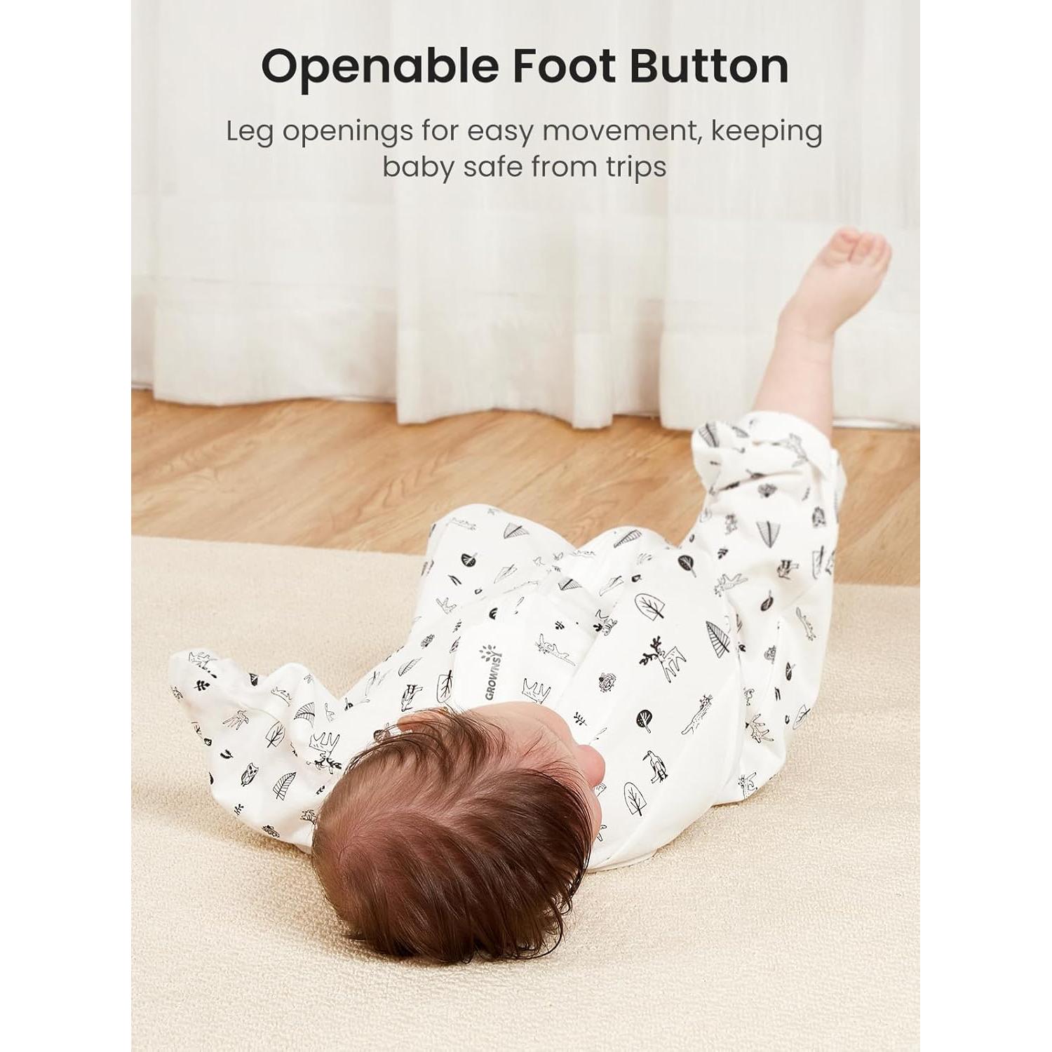 Saco de Sueño Swaddle GROWNSY Transicional 3-6 Meses Algodón